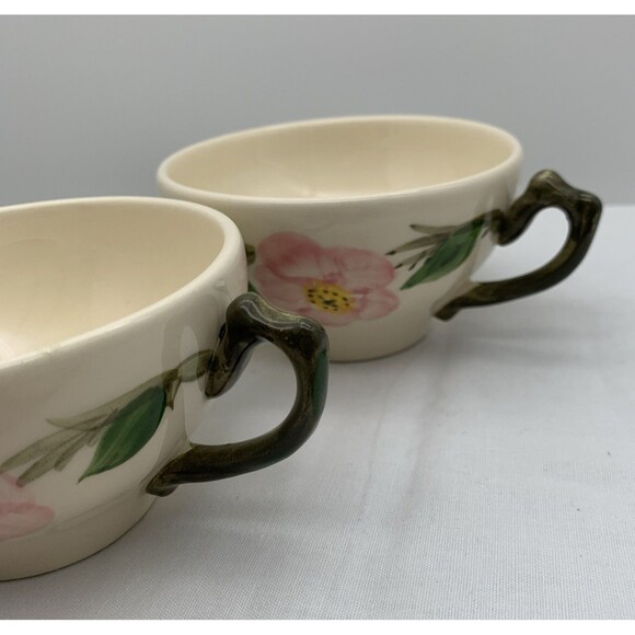 Franciscan Desert Rose Tea Cups and Saucers Vintage Set of 2 Made in USA *READ* - Picture 3 of 12